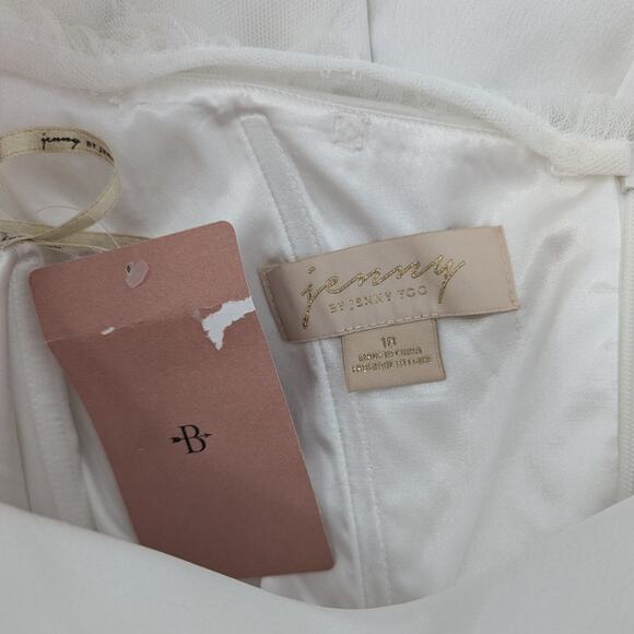 Jenny Yoo Olivia Wedding Dress Size 18 Ivory Off Shoulder Bridal Gown NWT - Picture 7 of 7